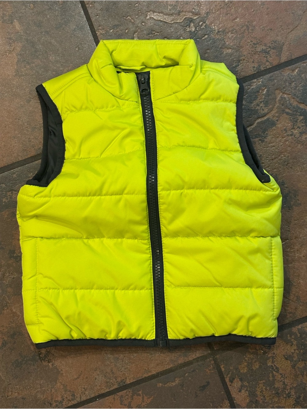 Crazy 8 Neon Yellow Puffer Vest